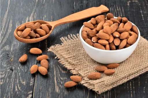 Almond dry fruits in bowl