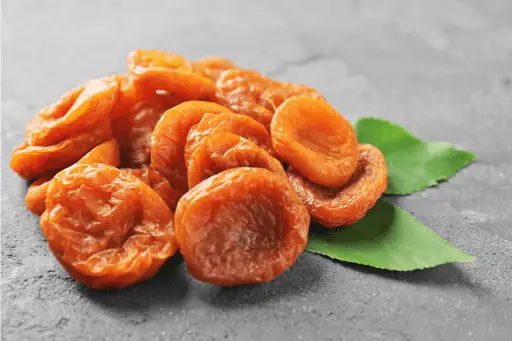 Dried apricots on the table