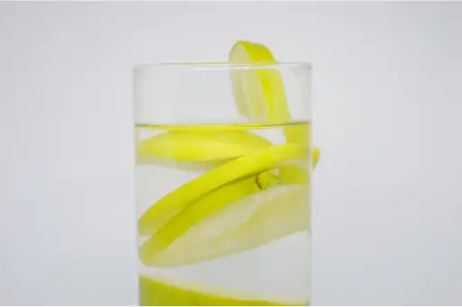 Lemon water in glass