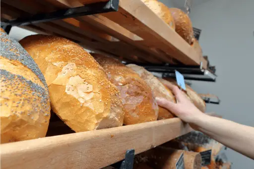 Grocery store with bread