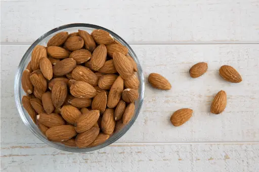 Raw california almonds