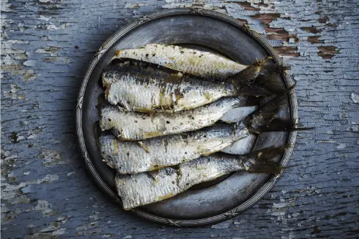 Sardines on plate