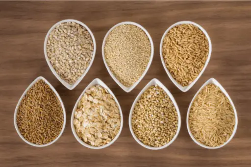 Different whole grains in cup