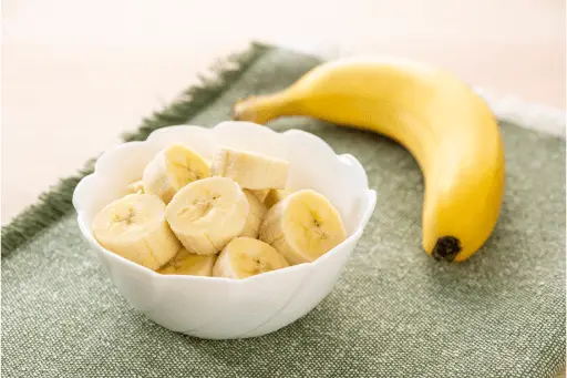 pieces of Banana in bowl