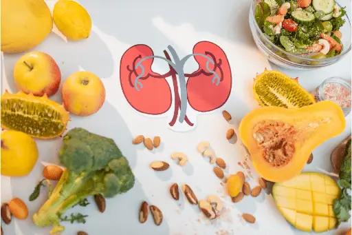 Kidney with healthy foods