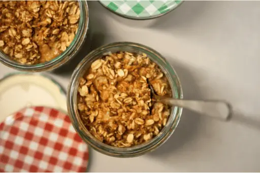 Oats in jars