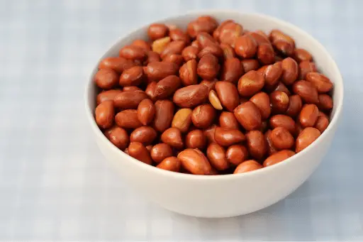 Peanuts without shells in a bowl