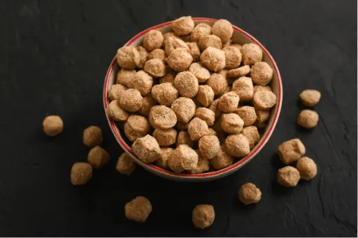 Soya chunks in bowl
