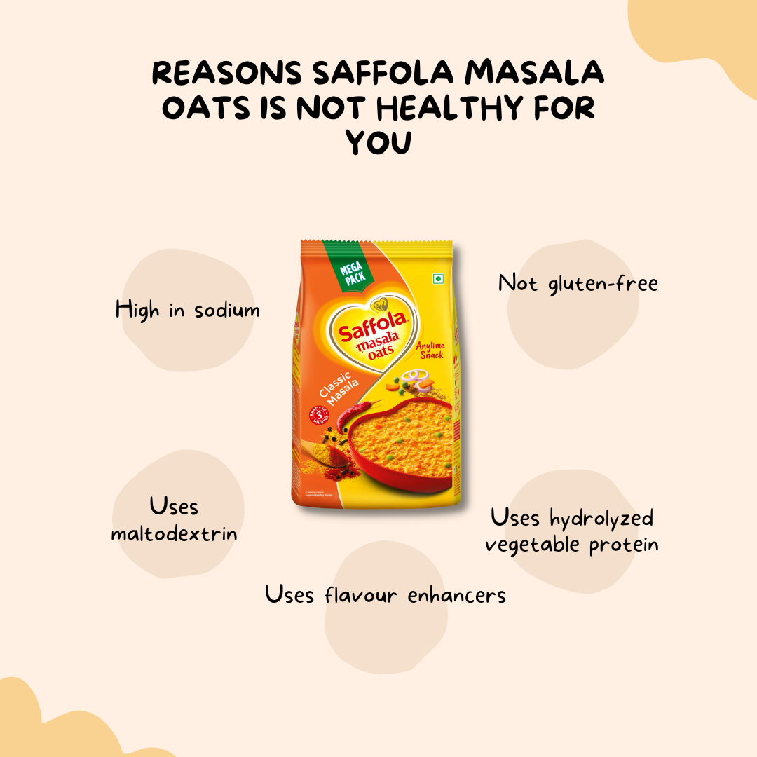 Saffola masala oats is not healthy