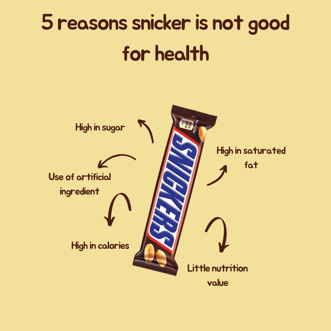 Reasons snicker is not good for health