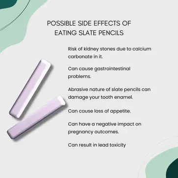Slate pencil eating health benefits?, Slate pencil eating side effects
